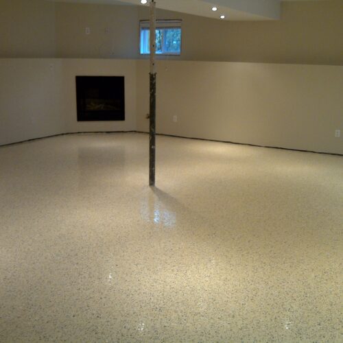 Mica Epoxy Finish in Basement